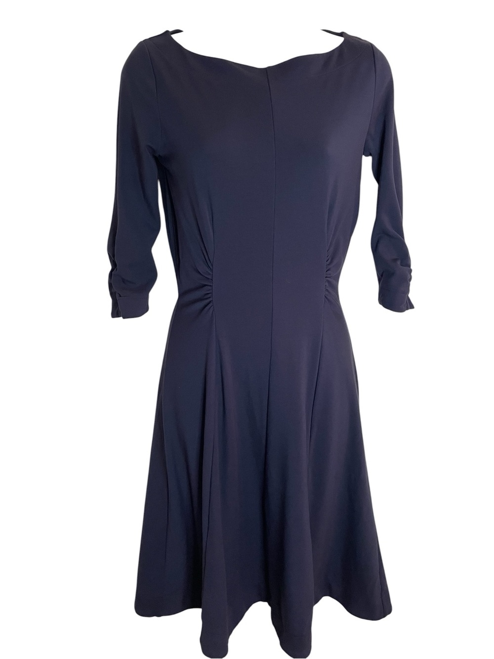 Weekend MaxMara Classic Navy Fit-and-Flare Women's Dress Size Small